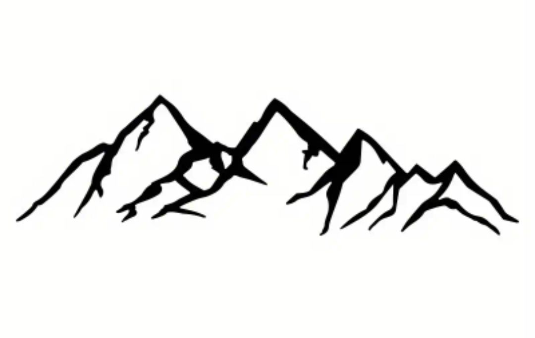 GÓRY SZCZYTY TATRY- 18cm x 7cm- naklejka na ścianę auto kamper quad la