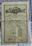 Stary dokument Kielce 1927r. Świadectwo Szkoła Dokształcająca II RP