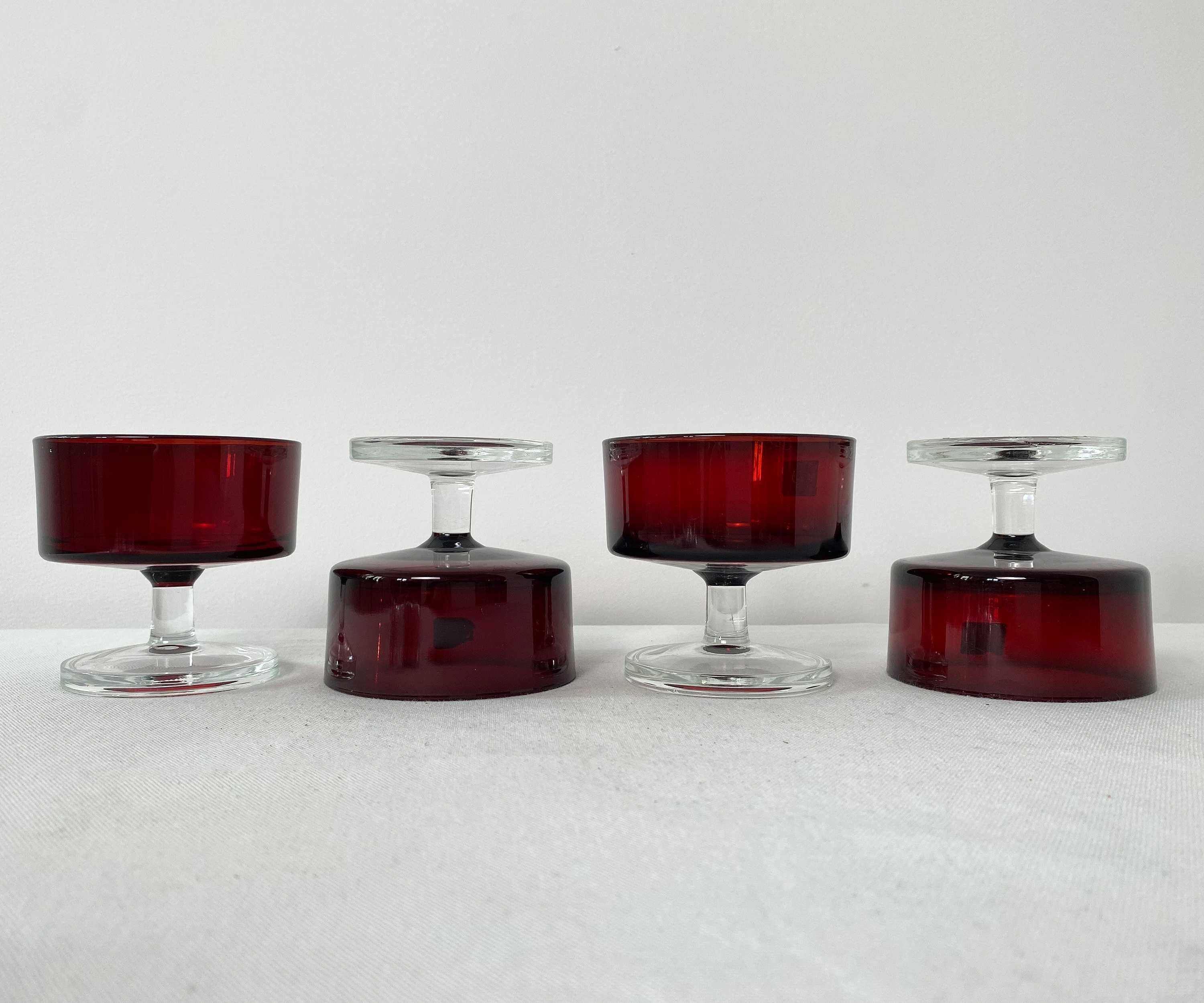 Zestaw szkło Luminarc "Cavalier Ruby Red" | 4 pucharki i 5 kieliszków