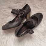 Sapatos de Salto Alto de Presilha com efeito envelhecido