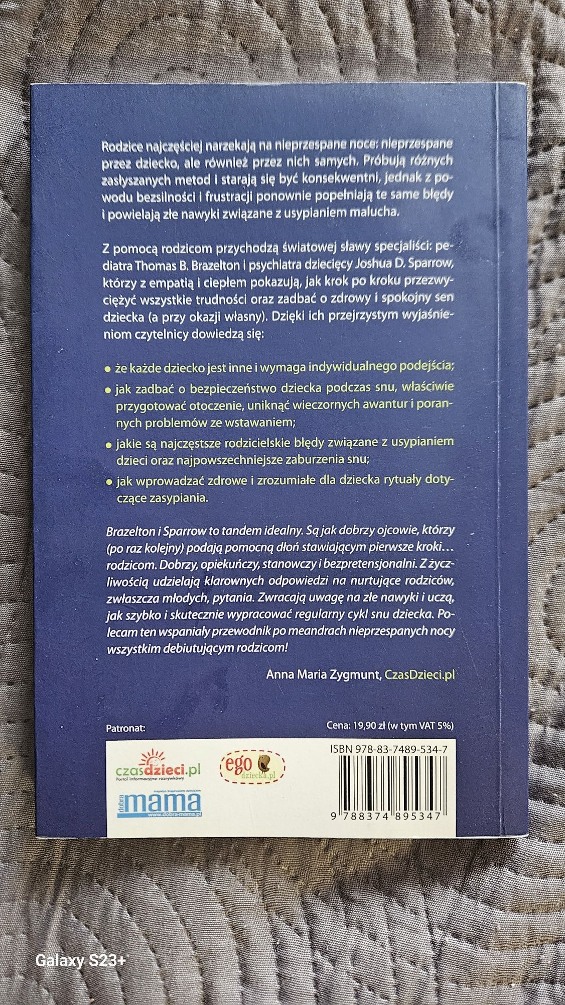 Książka o śnie dziecka Thomas B. BRAZELTON Joshua D. Sparrow