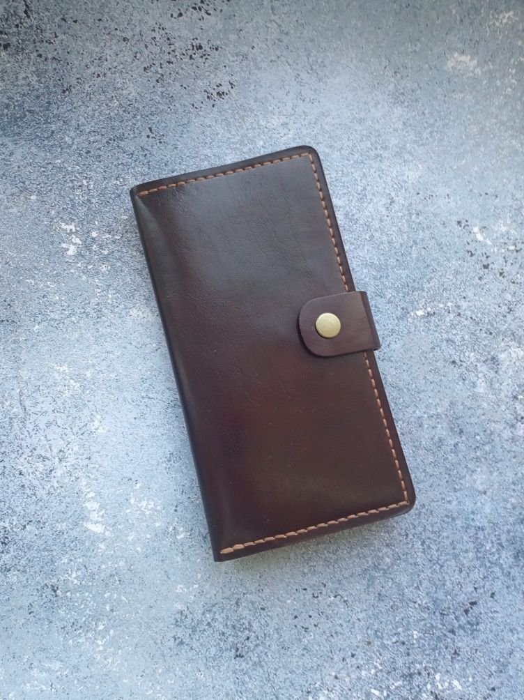 Шкіряний гаманець ручної роботи кожаный кошелек портмоне