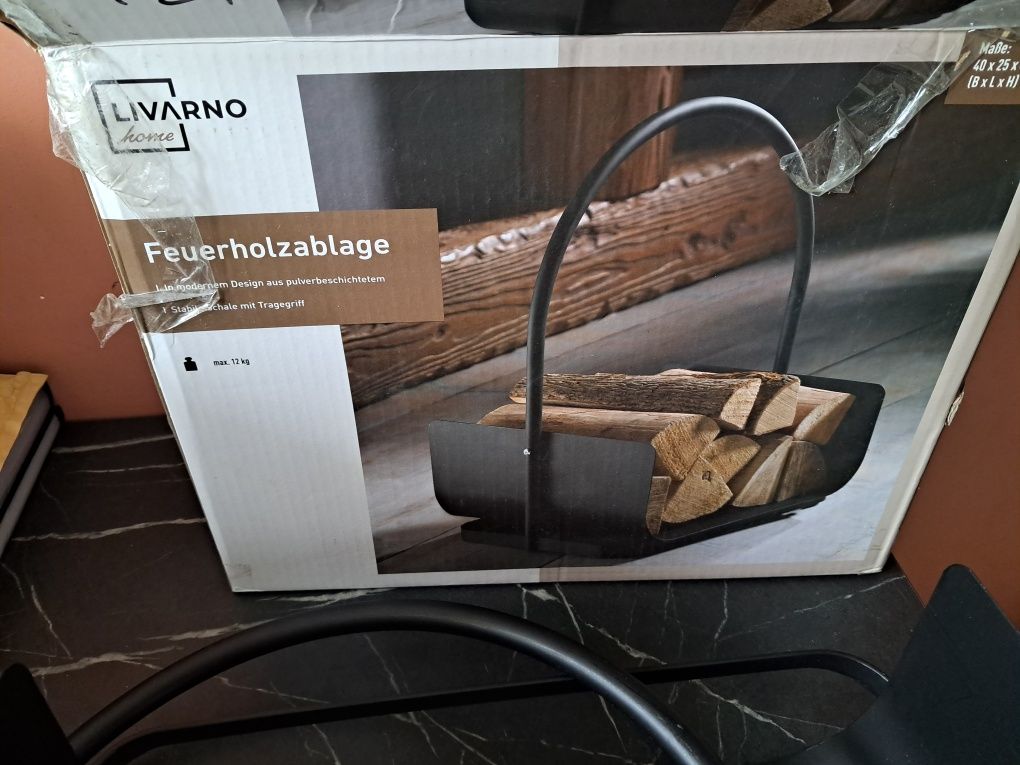 stojak na drewno kominkowe LIVARNO home.