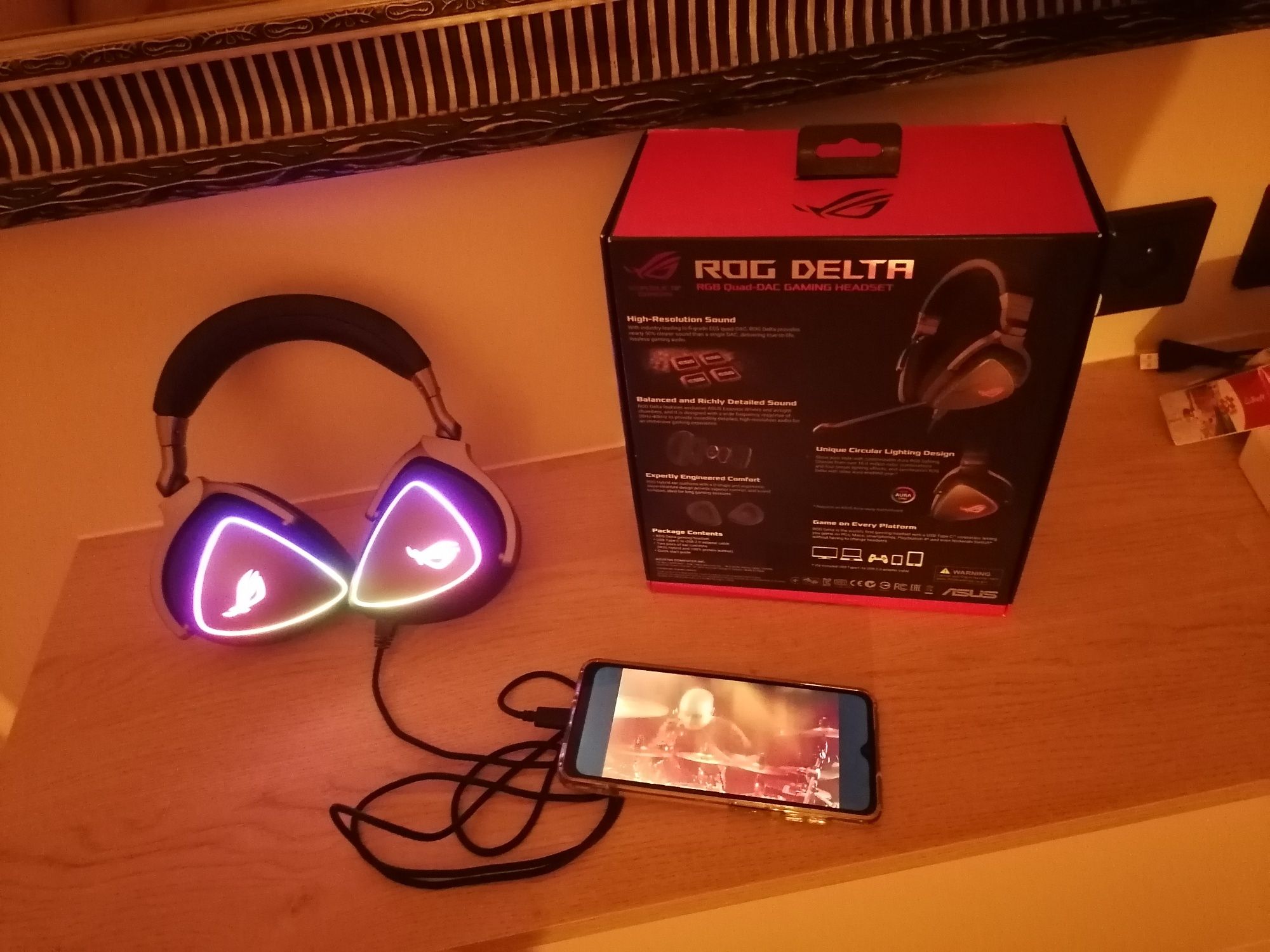 Asus Rog Delta Słuchawki USB type-C