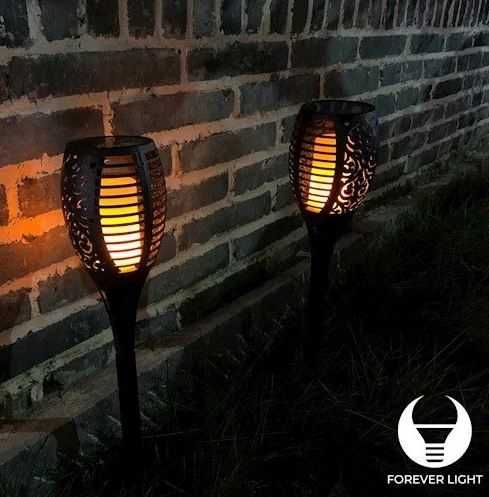 DUŻA Lampa 78 cm Solarna ogrodowa POCHODNIA - efekt PŁOMIENIA, 51 LED