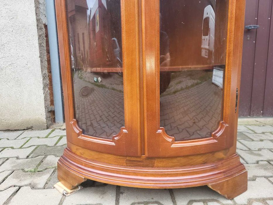 Witryna narożna serwantka włoska orzechowa