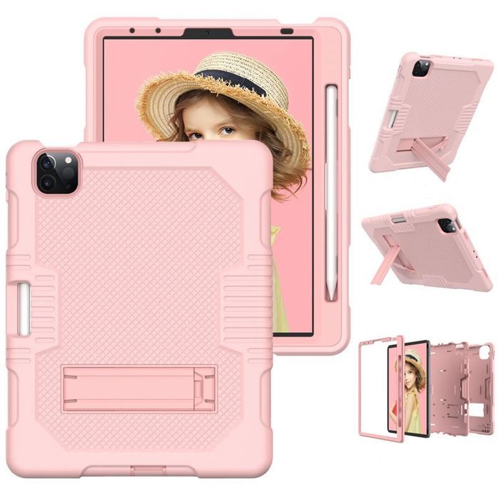 Etui do iPad Pro 5/4/3 12.9" z Podstawką i Miejscem na Rysik Różowe
