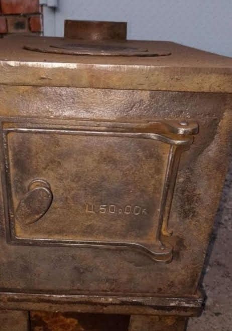 Буржуйка чугунная разборная с варочной  поверхностью  СССР