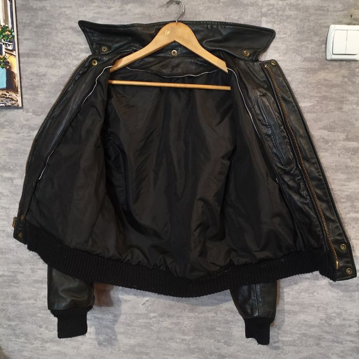 Винтажная 70's кожаная куртка кожанка пилот авиатор talon zip бомбер