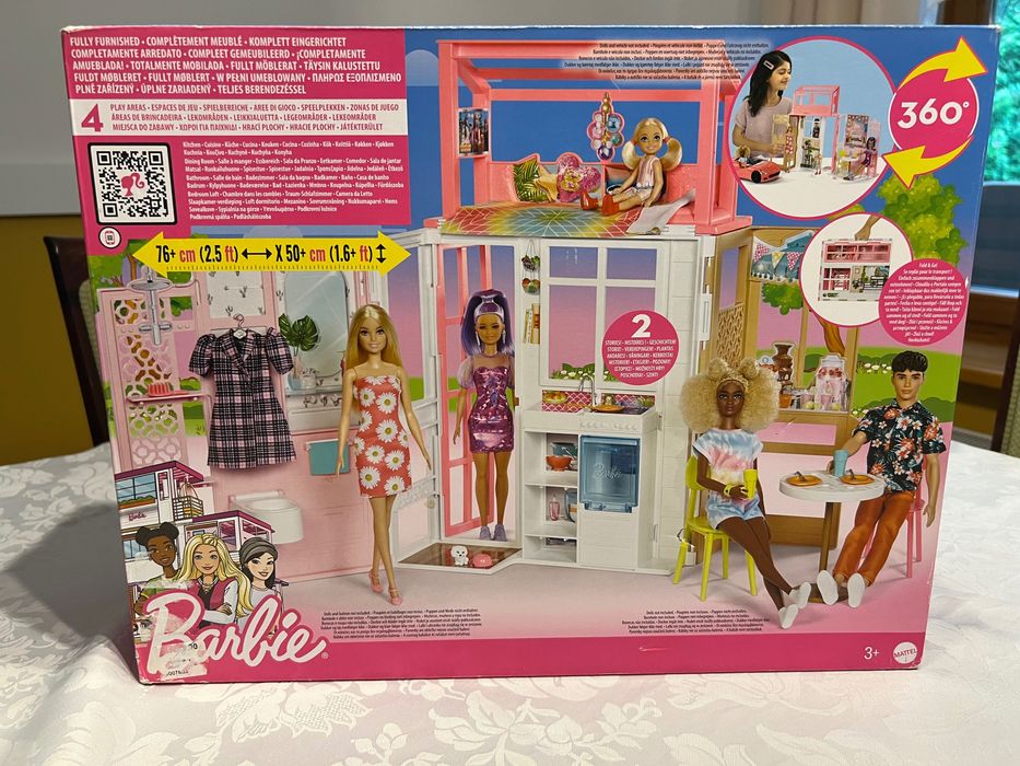 Barbie nowy domek dla lalek, idealny na Boże Narodzenie