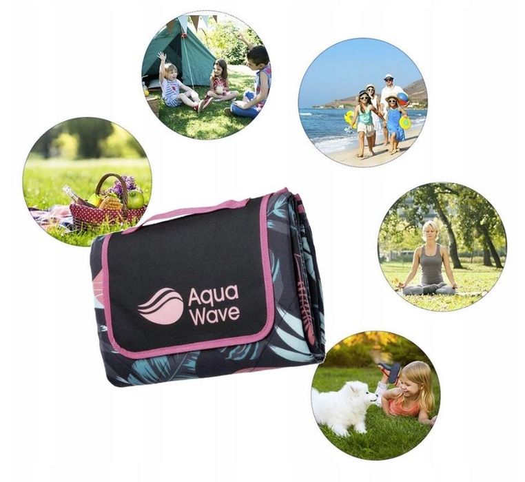 Aquawave Gruby Koc Piknikowy Mata Plaża 170x140CM