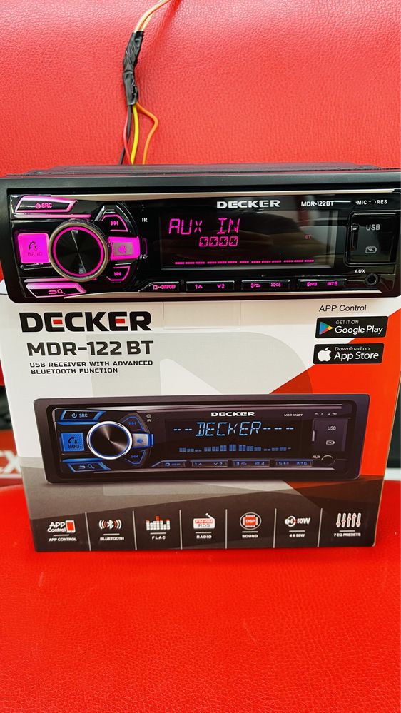 Магнітола DECKER MDR-122BT/Потужна процесорна автомагнітола DSP