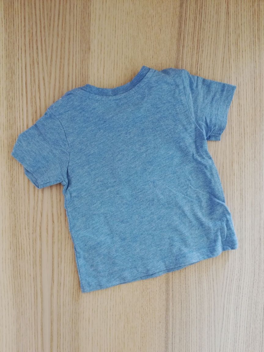 T shirt 68 Kanz koszulka krótki rękaw chłopięca niebieska statek