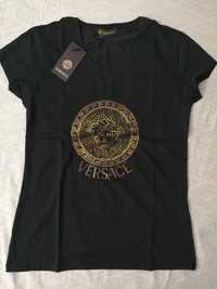 NOWA damska koszulka Versace t-shirt meduza bluzka czarna xxl 44