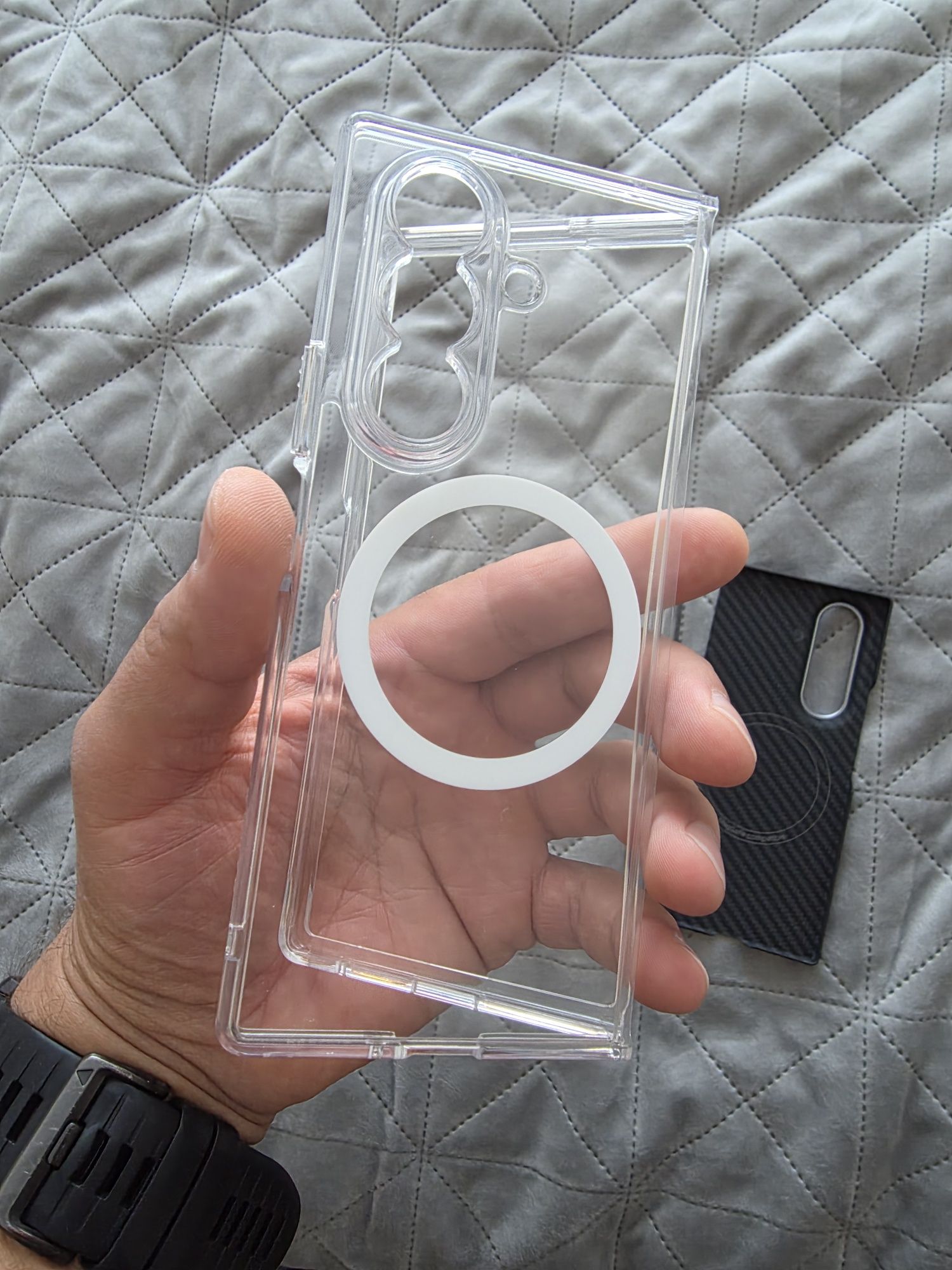 Чехол Samsung Z fold 7 Carbon і TPU + MagSafe