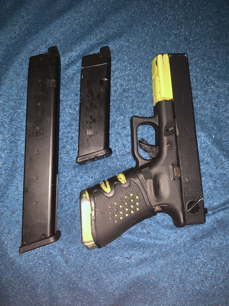 Airsoft glock com dois modos a gás (green gas)
