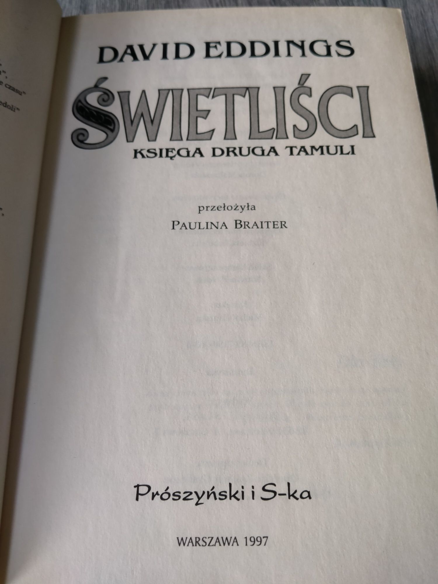 David Eddings Świetliści Księga druga Tamuli