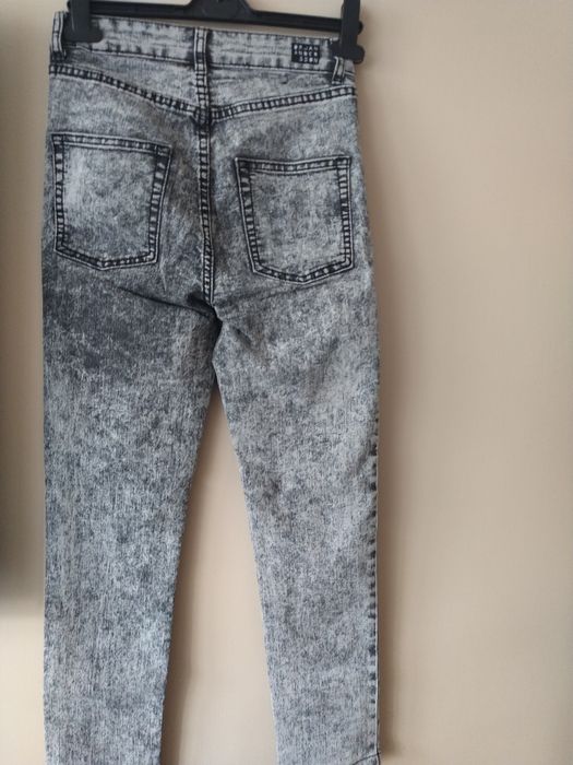 Spodnie wysoki stan r. S szare