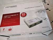 METRONIC Professional – Wzmacniacz sygnału TV VHF/UHF z filtrem 5G,
