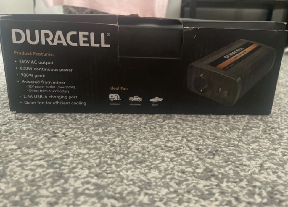 Nowy inwerter Duracell 800W - do auta, kampera, awaryjnego zasilania