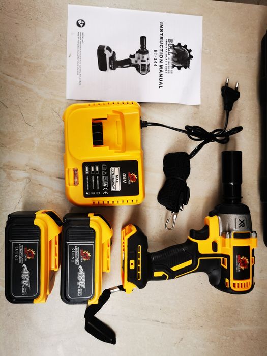 Klucz udarowy zakrętarka akumulatorowy 2 akumulatory 48v 5Ah z baterią