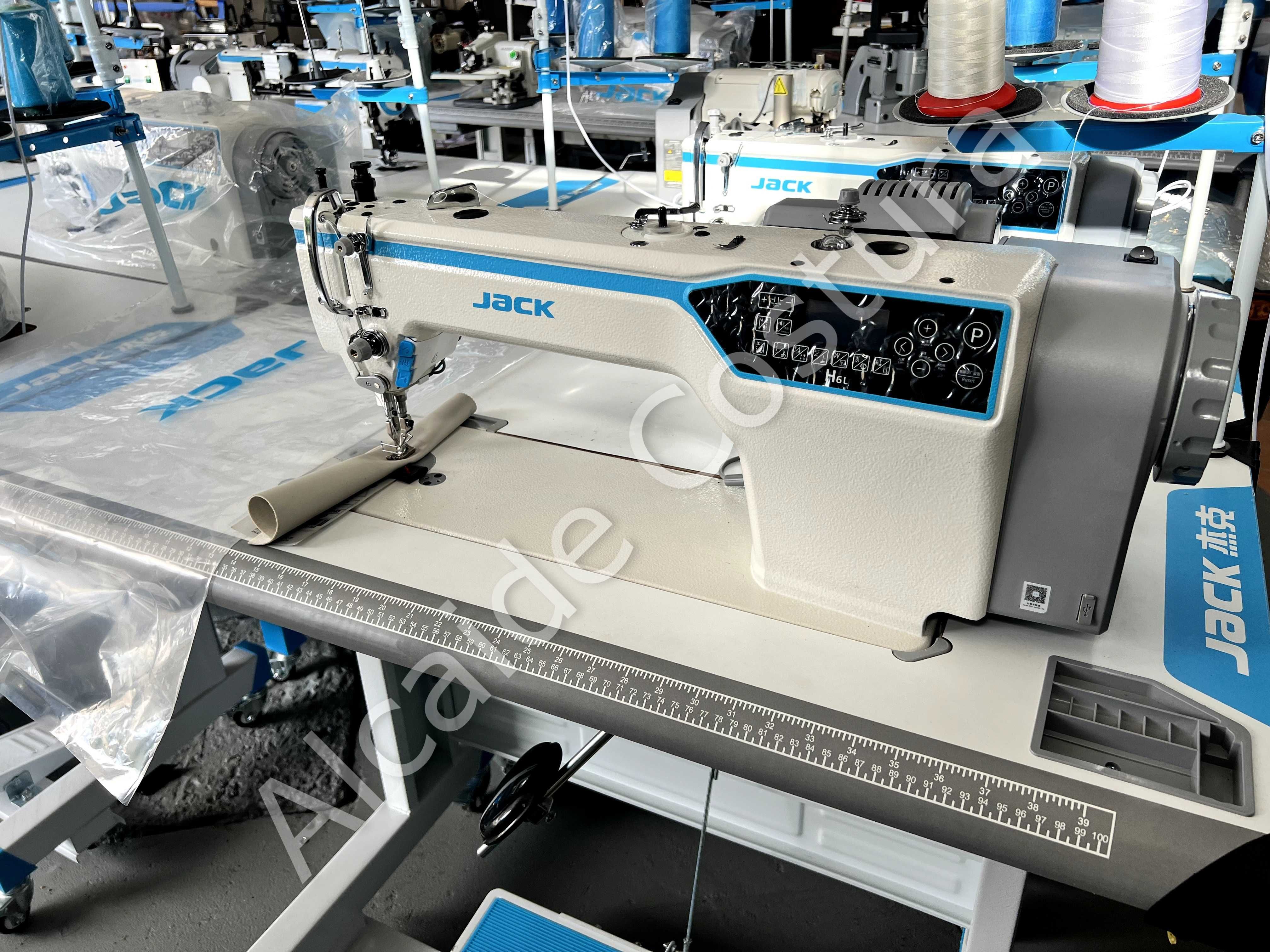 Máquina de costura industrial de duplo arrasto braço longo JACK H6L