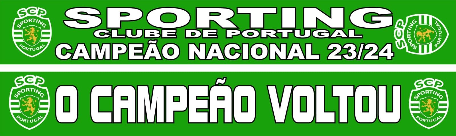 Cachecóis Sublimados Sporting Campeão 23/24