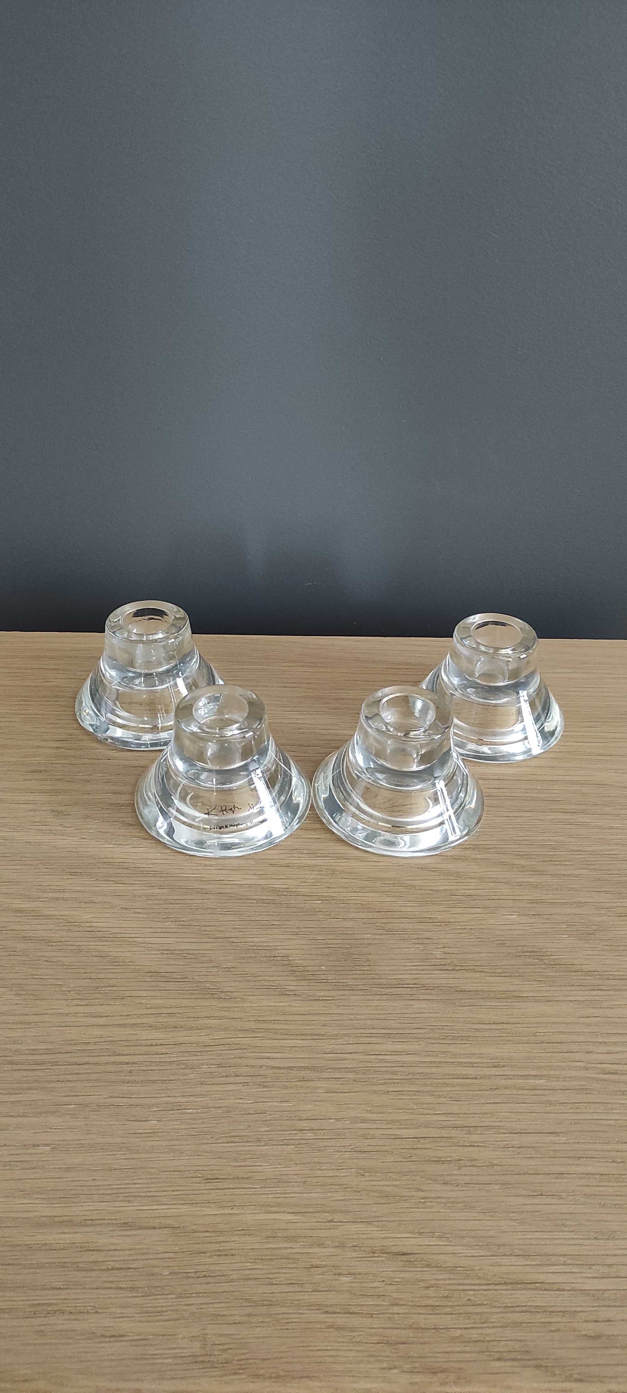 Świeczniki szklane dwustronne IKEA NEGLINGE – 4 sztuki