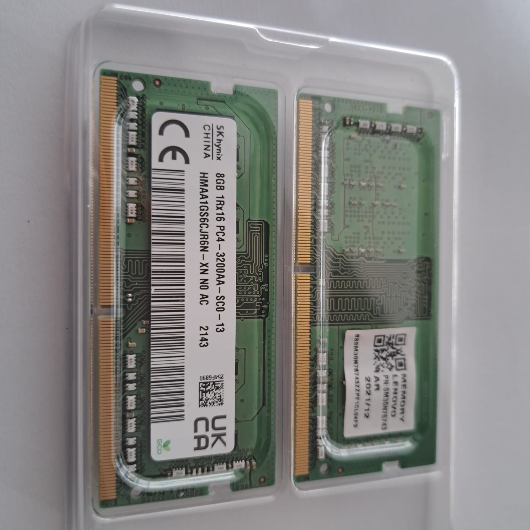 Conjunto de 2x memoria ram com total 16gb para portátil. Sodimm ddr4 8