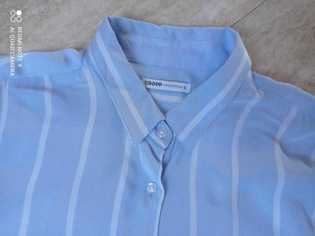 Koszula bluzka Cropp rozmiar S niebieska błękit