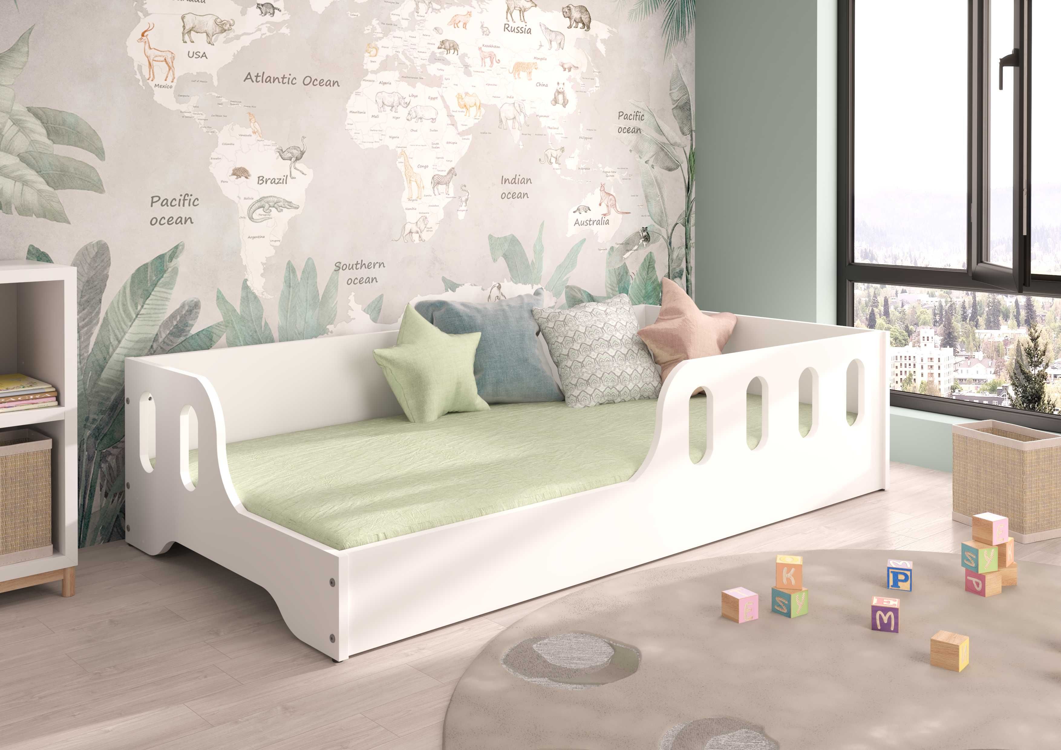 Łóżko dziecięce Montessori COCO 140x70 Sonoma lub Białe