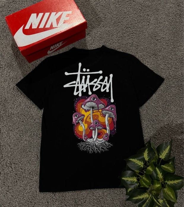 Футболка Stussy Mushrooms / Футболка Стусі з грибами / Футболка Стуси