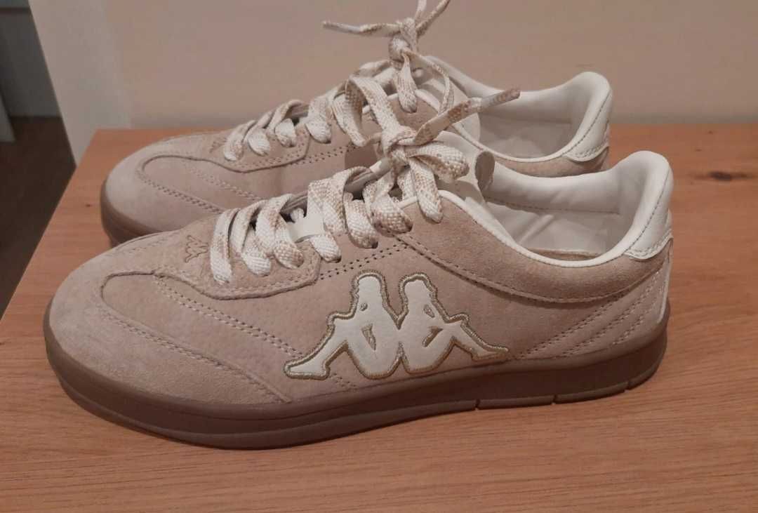 Sneakersy Kappa beżowe, rozmiar 36, stan idealny.