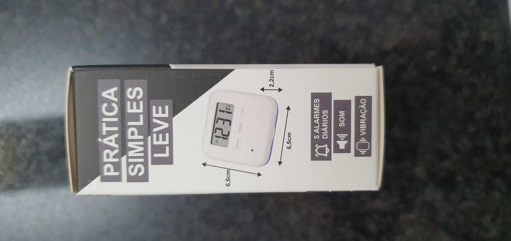 Caixa de comprimidos com alarme - NOVA!