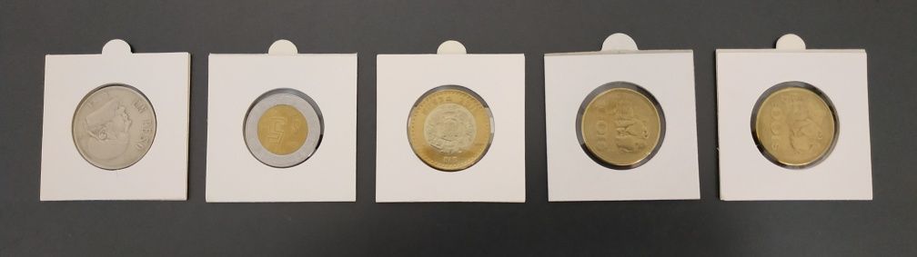 Conjunto 5 moedas do México
