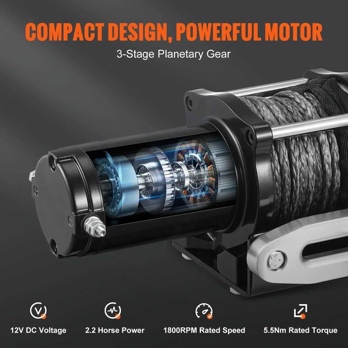 [NOVO] Guincho Elétrico com Comando para 4x4 • 2 Toneladas • 13 M