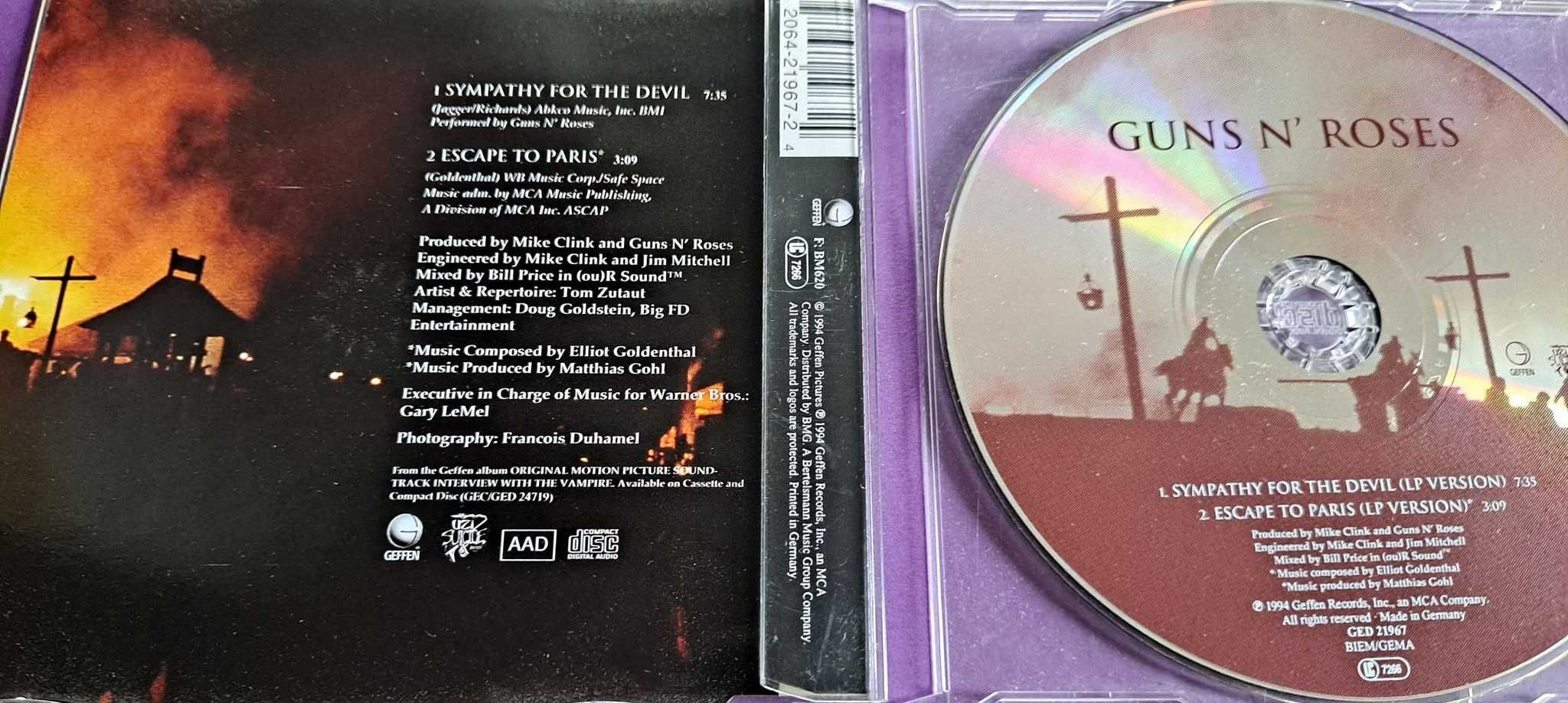 Guns N' Roses ‎– Sympathy For The Devil, 1994 CD Germany