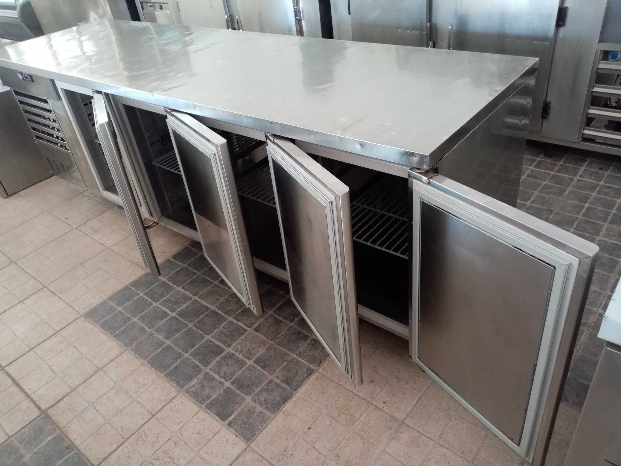 ACM1399 - Bancada Refrigerada em Inox com 4 Portas - Usada