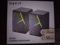 Стерео колонки HAVIT HV-SK763 USB  6W с RGB подсветкой