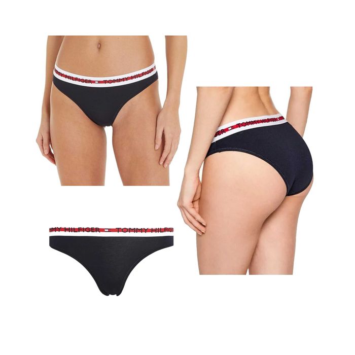 Damskie Majtki TOMMY HILFIGER Bikini Elastyczny Pas Desert Sky L