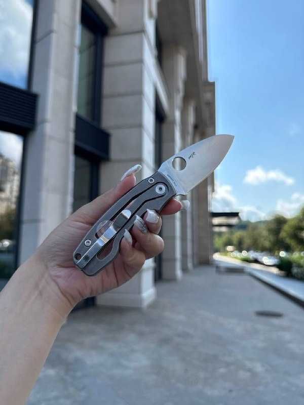 Ніж Spyderco PITS 2 Slipit Knife Matte Titanium Satin M398 C269TIP
