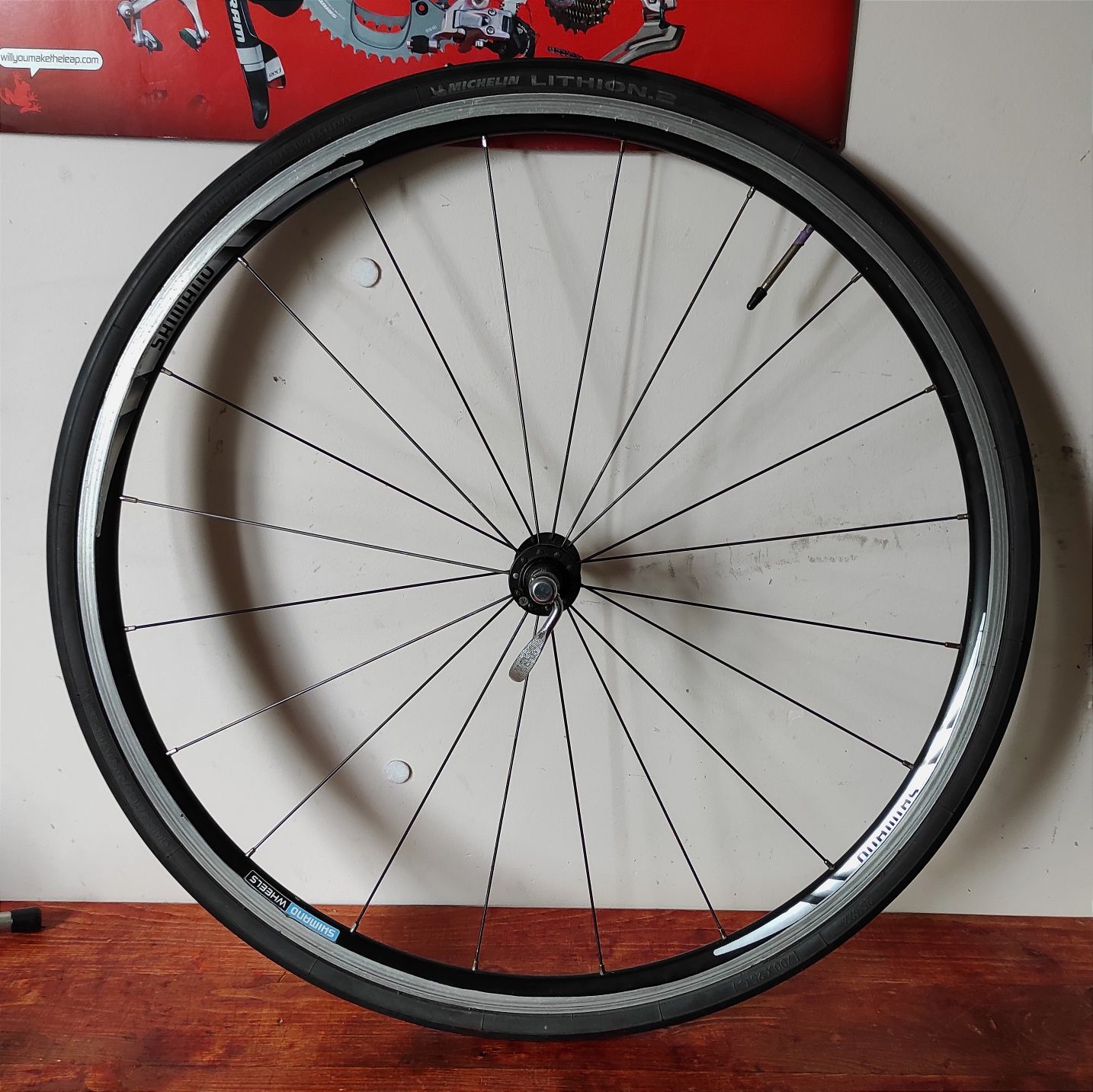 Koło przód shimano WH-R500 opona zwijana Michelin Lithion 2 dętka