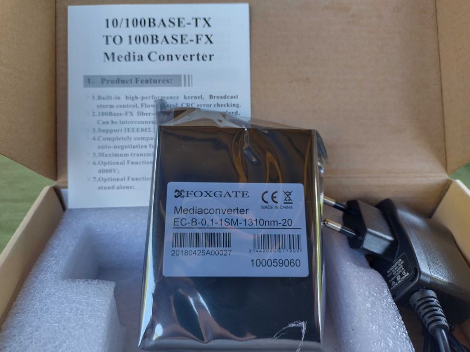 Медіаконвертер FoxGate (EC-B-0,1-1SM-1550/1310nm-20)
