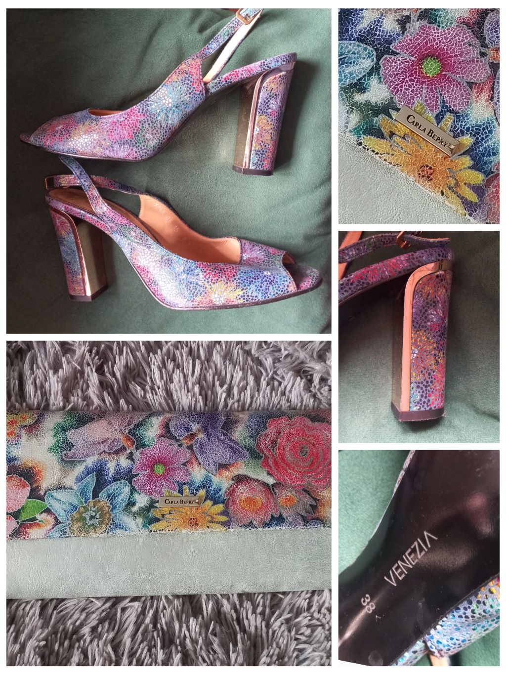 Buty na obcasie Venezia 38 i kopertowa torebka