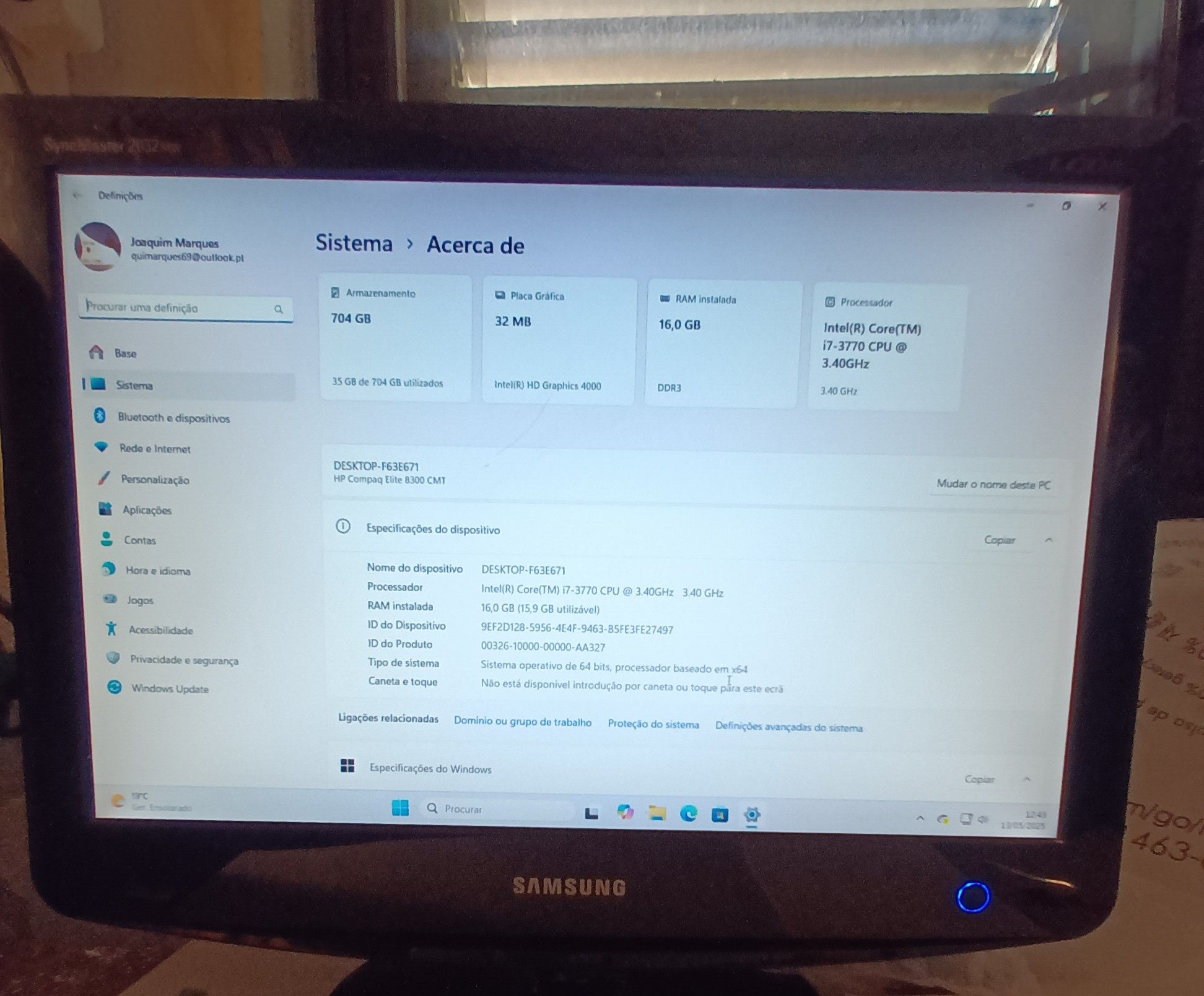 Computador HP Compaq Elite 8300 CMT Com Windows 11