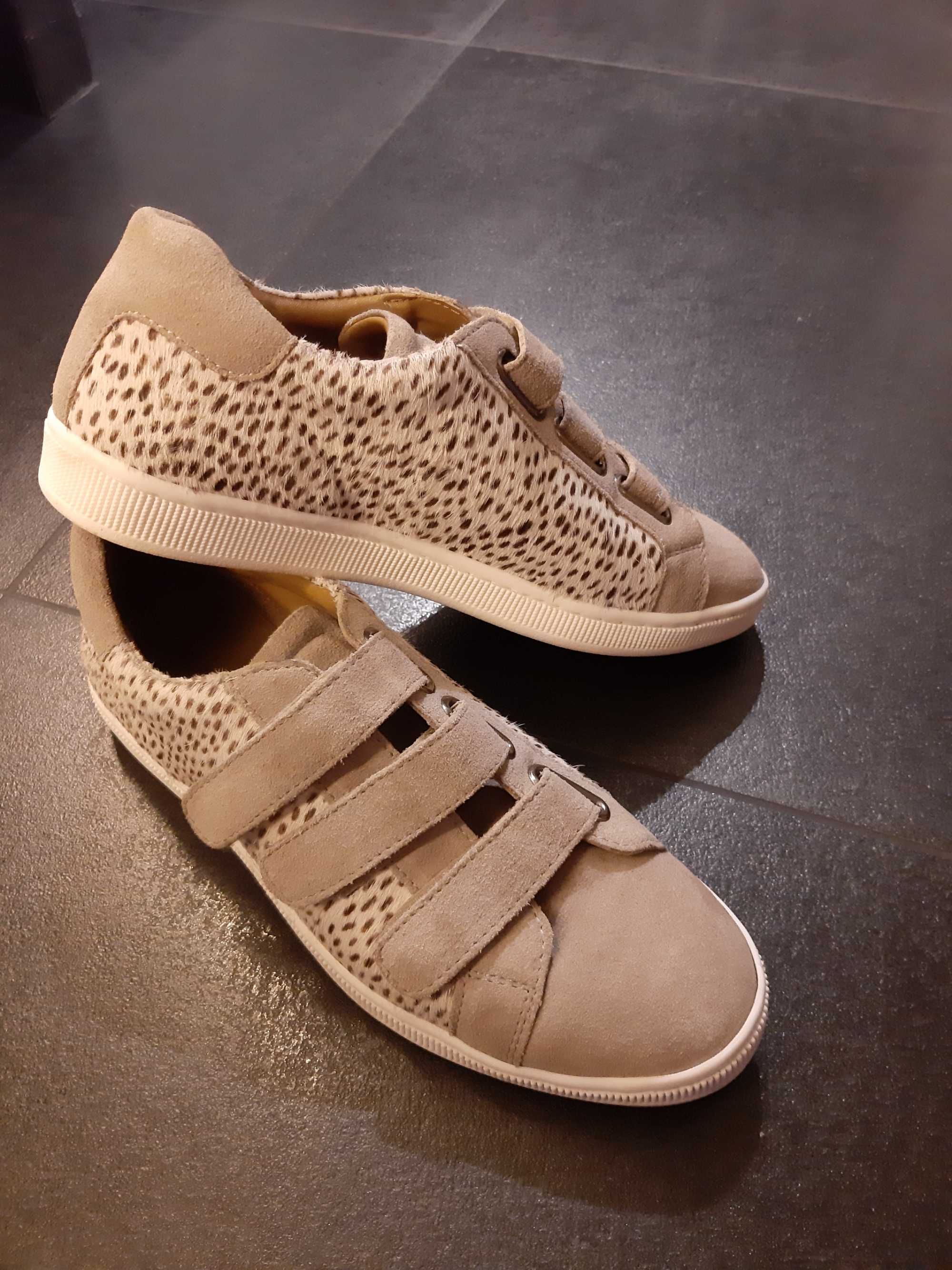 Buty skórzane  damskie sneakersy rozm.39