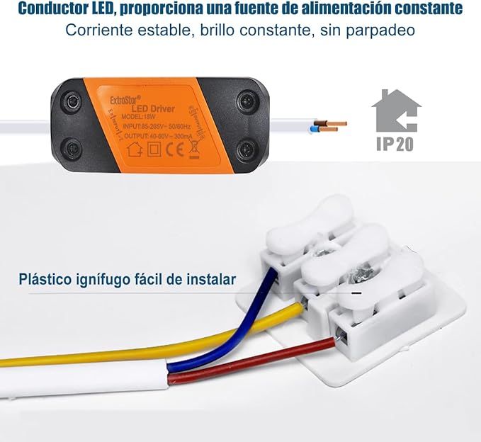 Lampa sufitowa LED EXTRASTAR 24W, naturalne białe światło 4200K