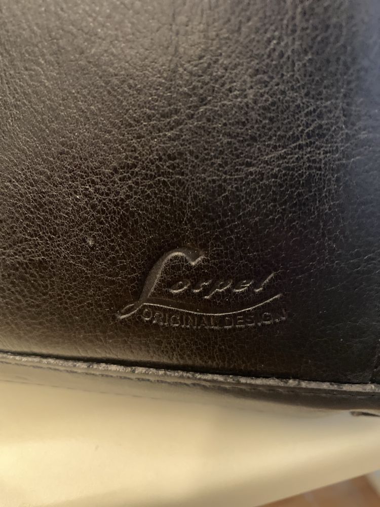 Pasta de executivo Lorpel em pele verdadeira