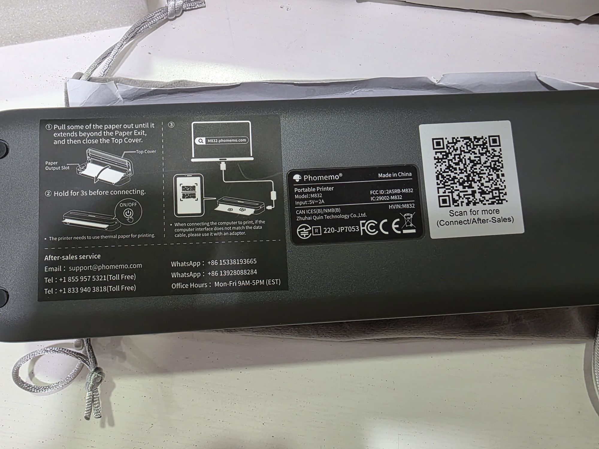 Impressora termica A4 portátil Phomemo M832
