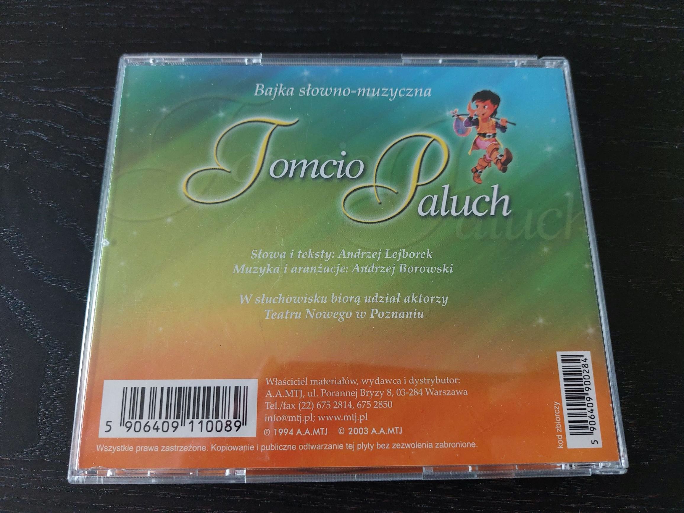 Tomcio Paluch bajka słowno-muzyczna płyta CD